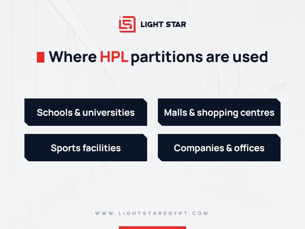 Where HPL toilet partitions are used